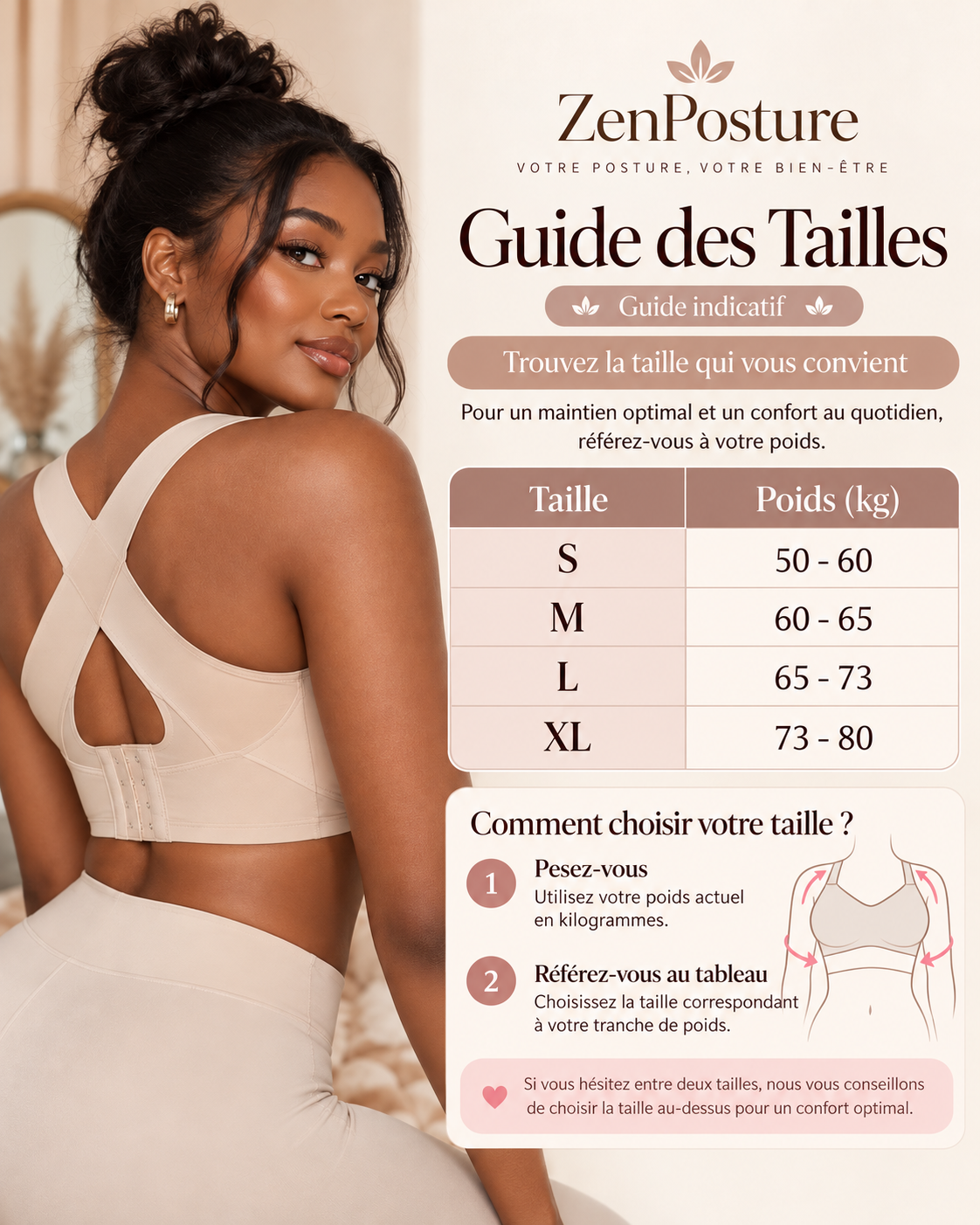 Soutien-Gorge Correcteur de Posture Sans Couture ZenPosture – Maintien Croisé du Dos